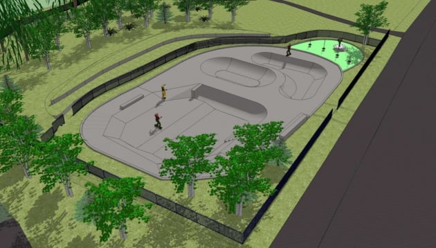 previous skatepark design for Portishead